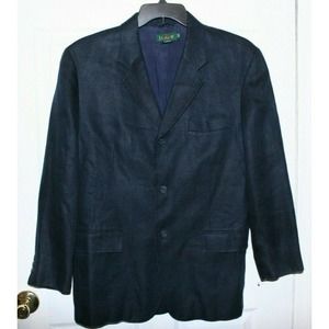 J Crew Blazer Blazer 100% Linen Blue, Size 40R